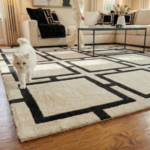 Black and White Rug
Geometric Area Rug
Modern Abstract Rug
Minimalist Rug
Hand Tufted Wool Rug
Bold Square Rug
Trellis Pattern Rug
Rugs for Living Room
box pattern rug
ivory and black rug
Scandinavian Rug
12x12 Rug
Handmade White Rug