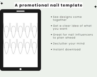 Plantilla de diseño de uñas: juego de plantillas de manicura DIY, patrones de diseñador y fácil aplicación, suministros perfectos para decoración de uñas