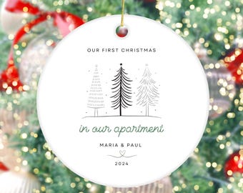 2025 - Notre première décoration de Noël personnalisée, cadeau pour couple pour la maison