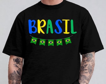 Vibrant Brasil Flag T-Shirt: Summer Travel, Soccer Fans