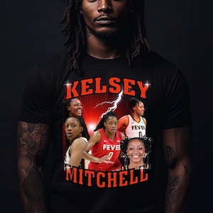 WNBA Kelsey Mitchell T-Shirt, Basketball Fan T-Shirt, Sportbekleidung, Spieltag Shirt, Athleten Top