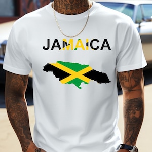Jamaika Pride T-Shirt, Unisex Jersey Kurzarm T-Shirt, Island Vibe Bekleidung, Reise-Souvenir, jamaikanisches Erbe Geschenk, Sommer Outfit