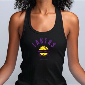 Vintage L.A. Lakers Racerback Tank Top: Women&#39;s Summer Style