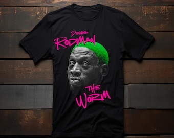 Dennis Rodman Big Face T-Shirt, Retro 90s Basketball Tee