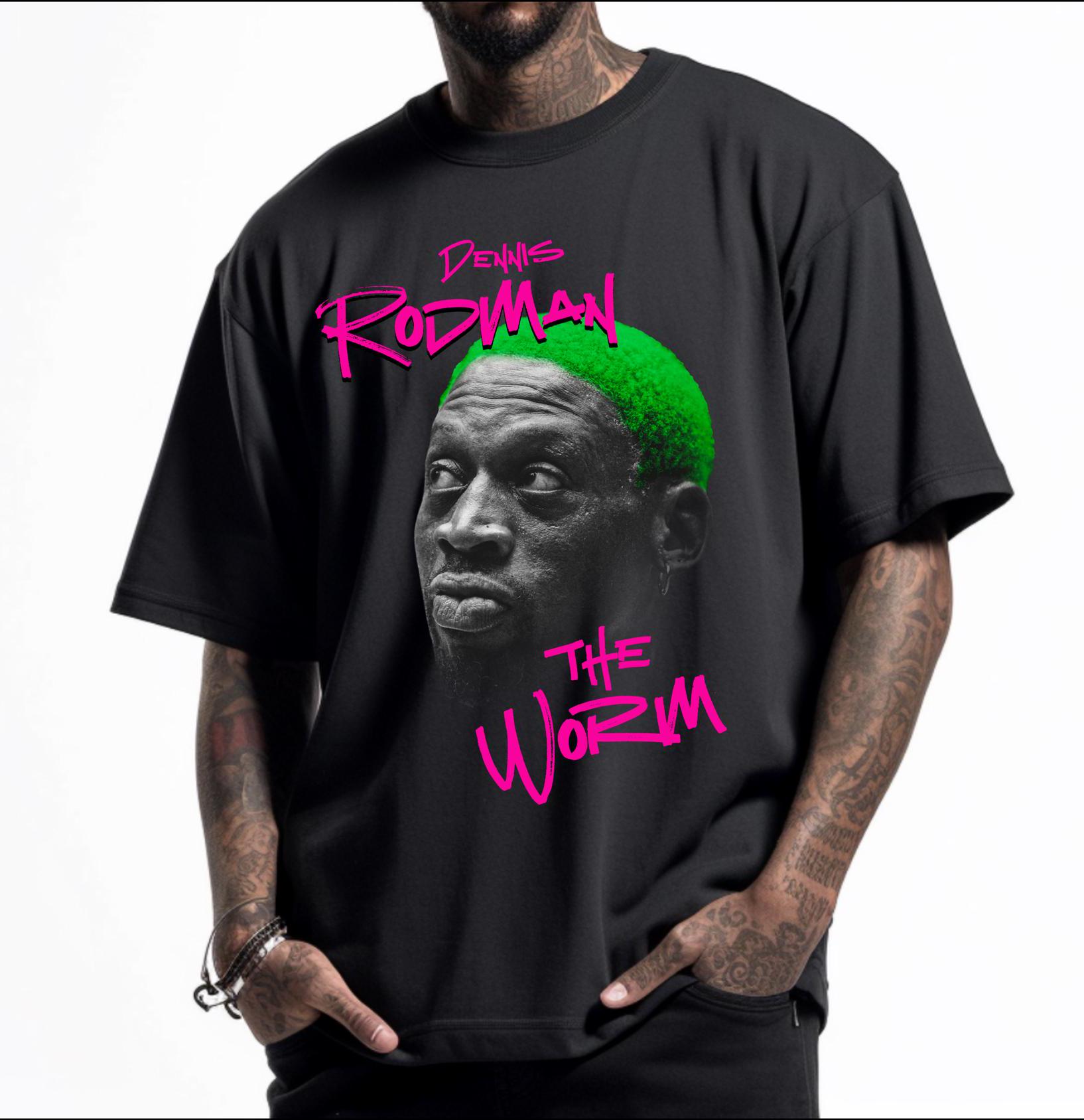 デニス・ロッドマン ビッグフェイス Tシャツ、レトロ 90年代 