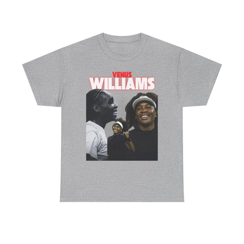 Camiseta gráfica de Venus Williams: camiseta de tenis 100 % algodón estadounidense imagen 3