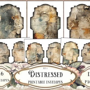 Distressed Printable Envelopes: Junk Journal Paper Craft (Digital Download)