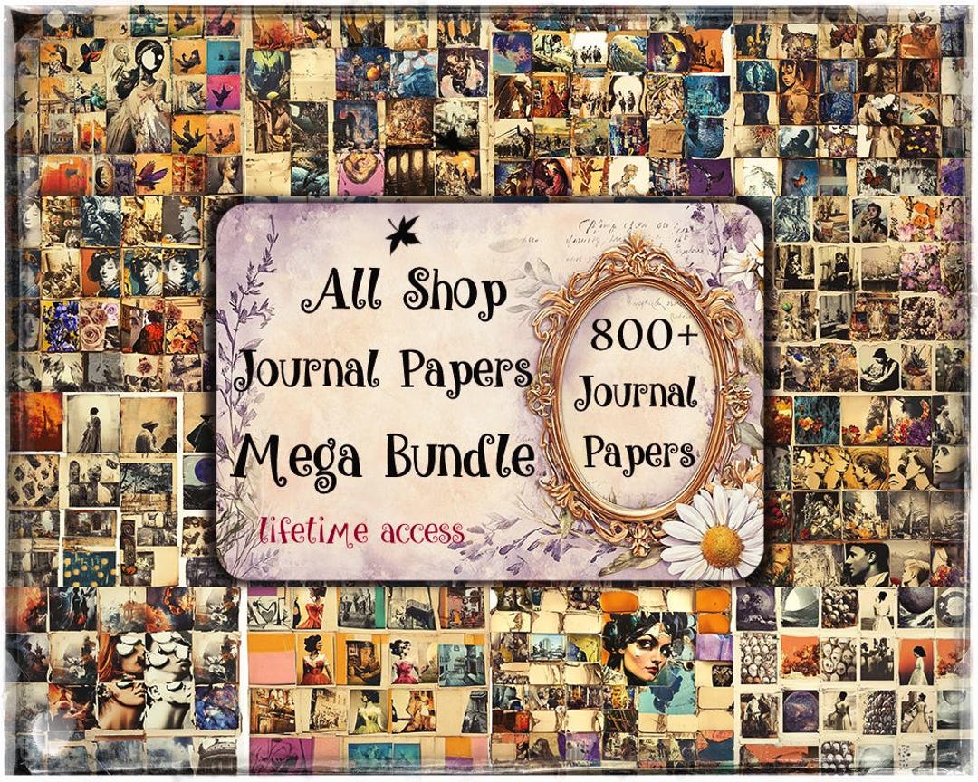 All Shop Journal Papers MEGA Bundle, Digital Papers