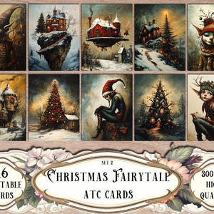 Weihnachten ATC Karten, Junk Journal Kit, Scrapbooking, Scrapbook Zubehör, Kartenherstellung, Ephemera, Collage Sheets, ATC Patch, Papiermodell