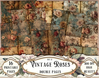 クリスマスジャンクジャーナルキット：ヴィンテージダブルページ