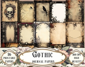 Whimsical Halloween Vintage Junk Journal Half Papers