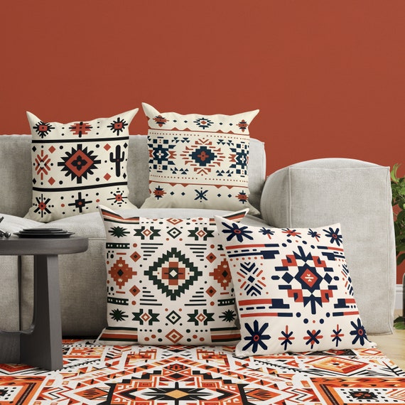 Southwestern Pillow and Cushion Cover, Styles, Terracotta