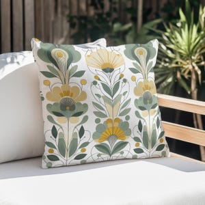 Vibrant Leaf Outdoor Pillow, Colorful Patio Cushion, Abstract Garden Throw Pillow, Decorative Accent Pillow Cover, Modern Home Decor
