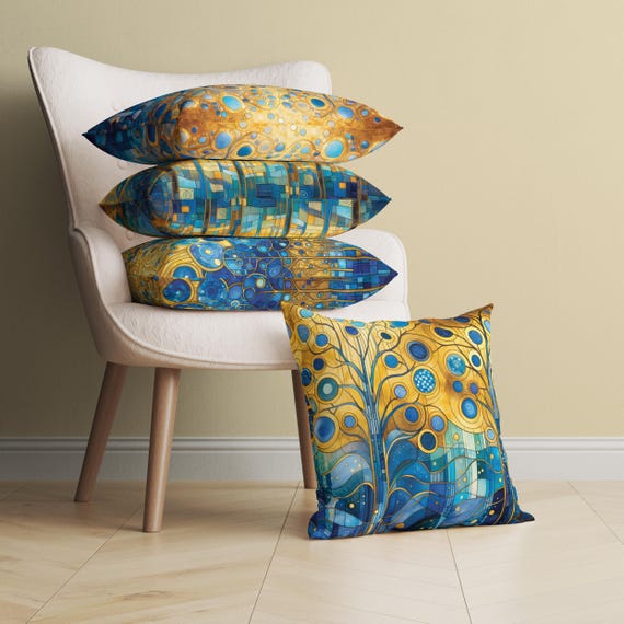 Artistic Pillow Covers Abstract Gustav Klimt Decorative Pillow