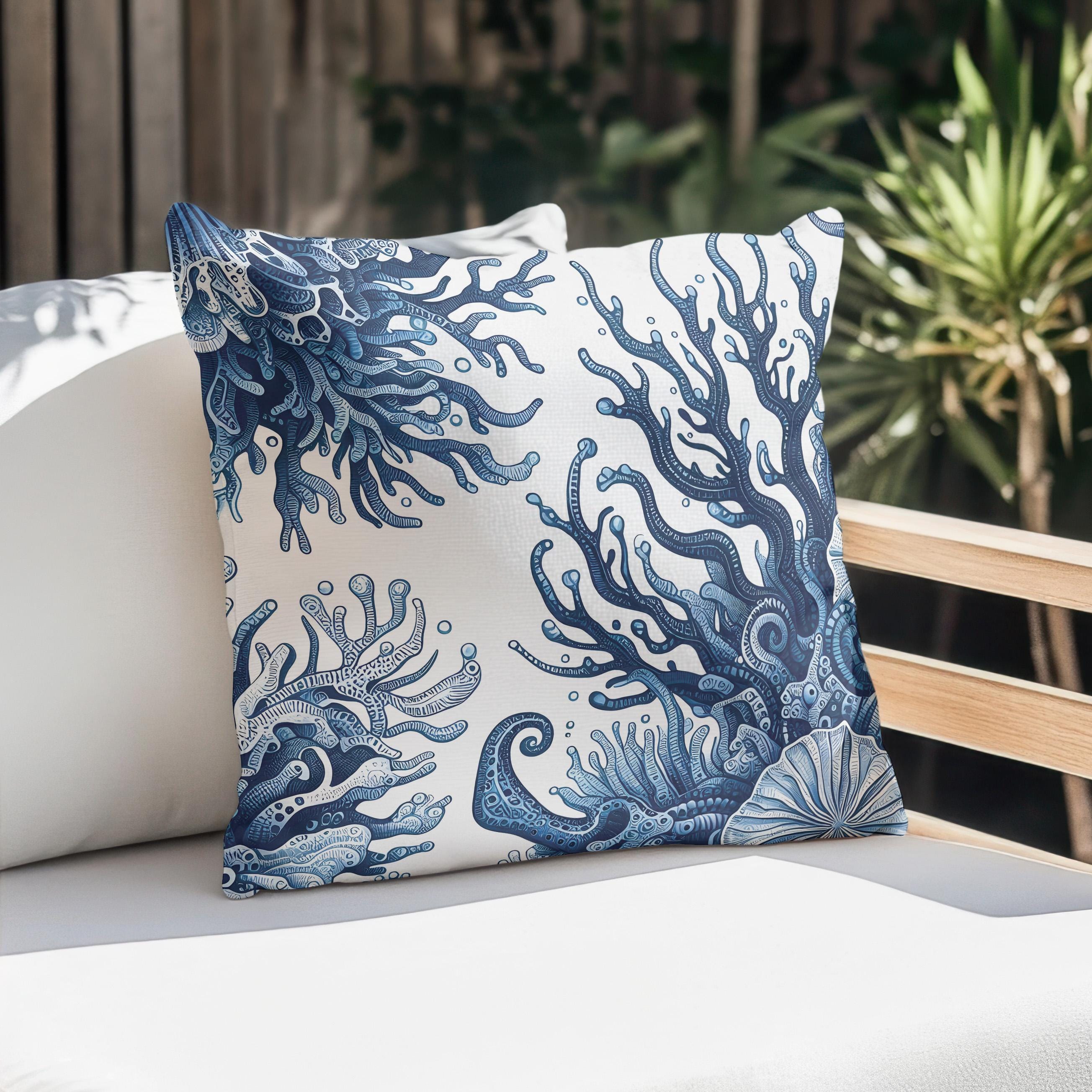 Tropical Outdoor Cushion Covers - Macaw & Toucan Floral Print - Waterproof UV Resistant - 16x16 Inch For Patio & Garden - View #7