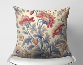 William Morris Pillow Cover, Floral Cushion Cover, Vintage Pillow, Botanical Pillow Cover, Cottagecore Pillow Case, Housewarming Gift
