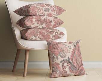 Painted Paisley Outdoor Throw Pillow (Set of 2) by Greendale  BUNGALOW ROSE Vinoy Paisley Pop Throw Pillow 18 iN Outdoor Patio Accent NEW main image 2