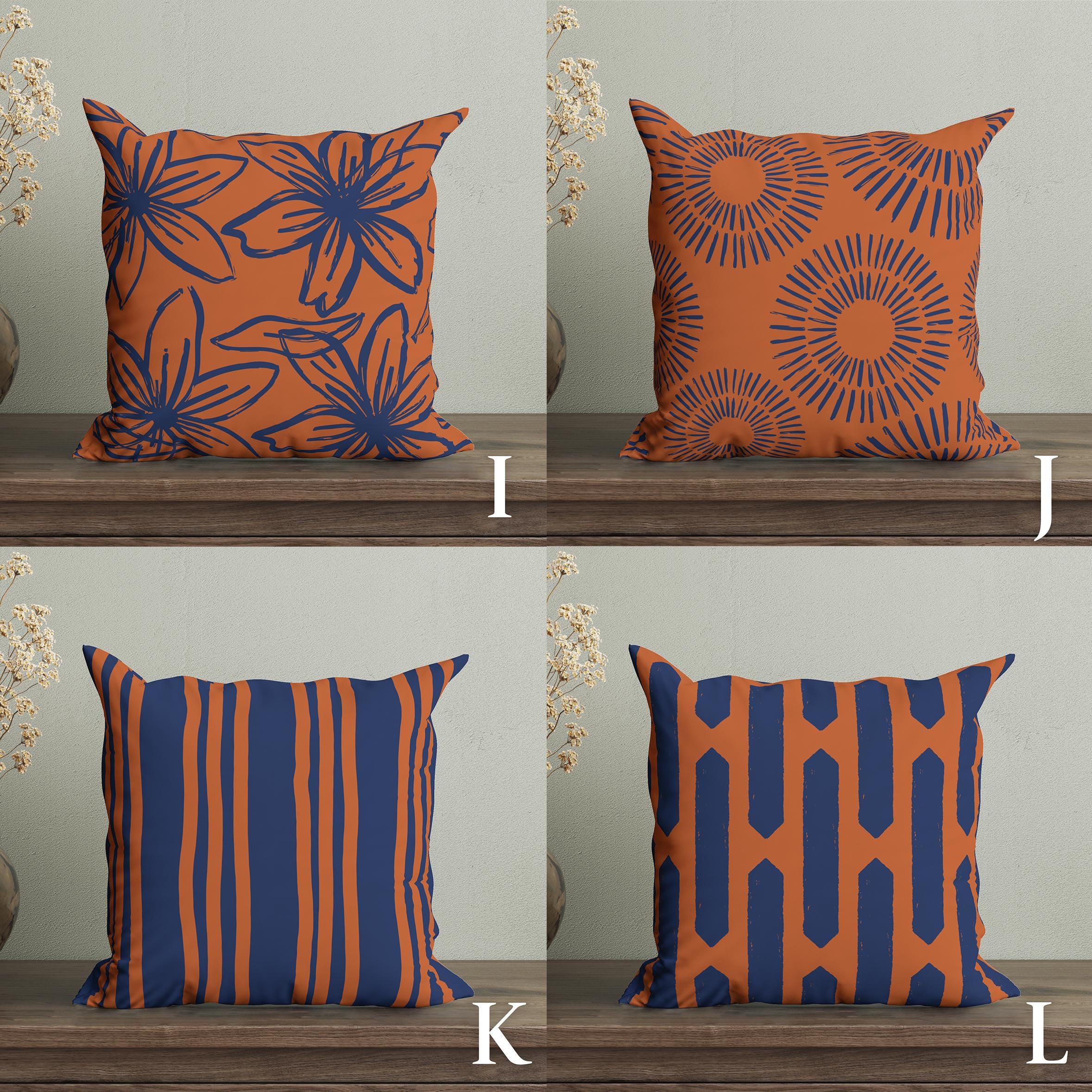 Federa per cuscino in stile bohémien, 55,8 x 55,9 cm, con mandala blu e marrone, stile bohémien, retrò, floreale, esotico, tribale, vintage, damascato, medaglione decorativo