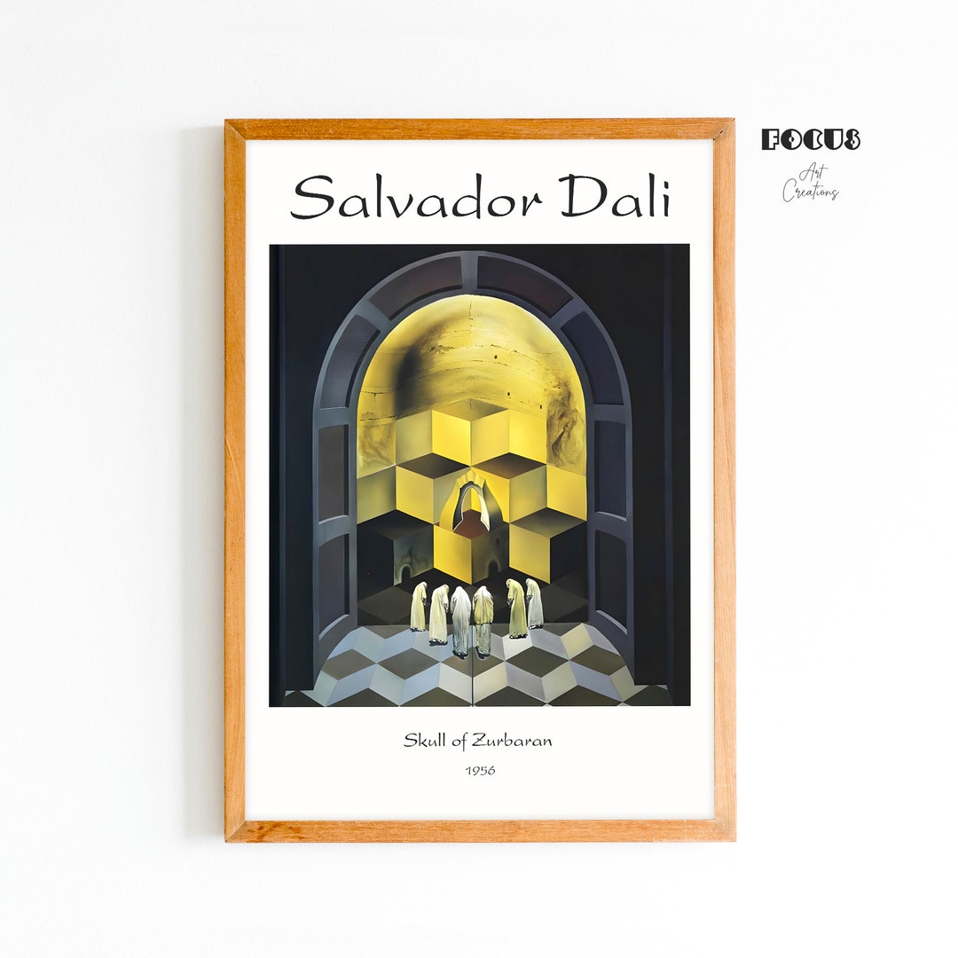Salvador Dali, Skull of Zurbaran, 1956, Dali Exhibiton Poster, Salvador
