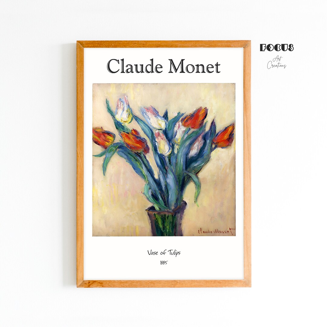 Claude Vase of Tulips 1885 Poster Etsy