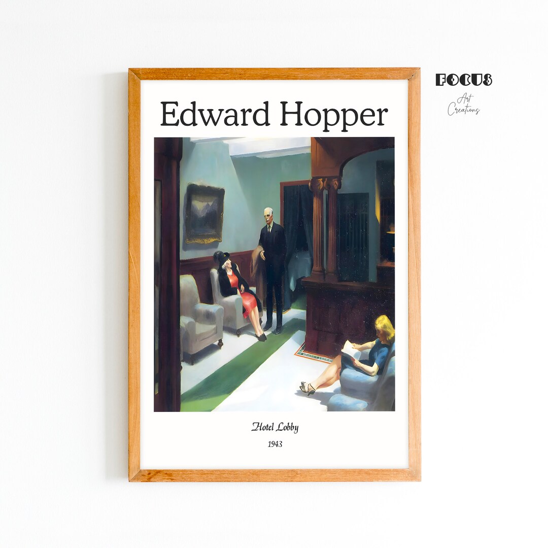 Edward Hopper, Hotel Lobby, 1943, Edward Hopper Poster, Modern Wall Art