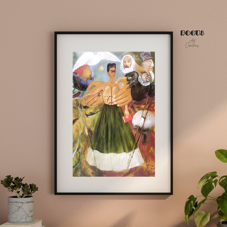 Frida Kahlo, El Marxismo Dará Salud a Los Enfermos, 1954, Frida Kahlo Print, Portrait Art