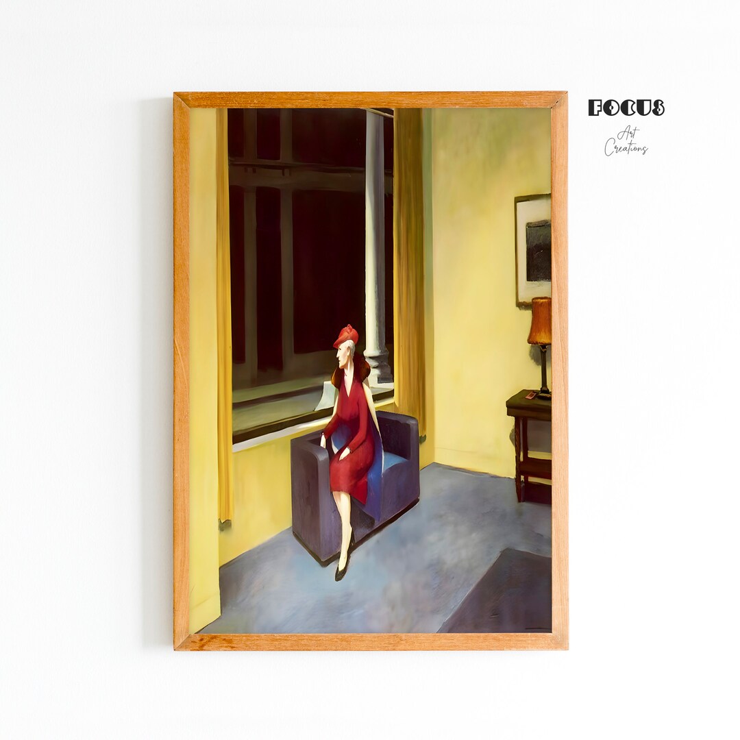 Edward Hopper, Hotel Window, 1955, Hopper Wall Print, Portrait Art