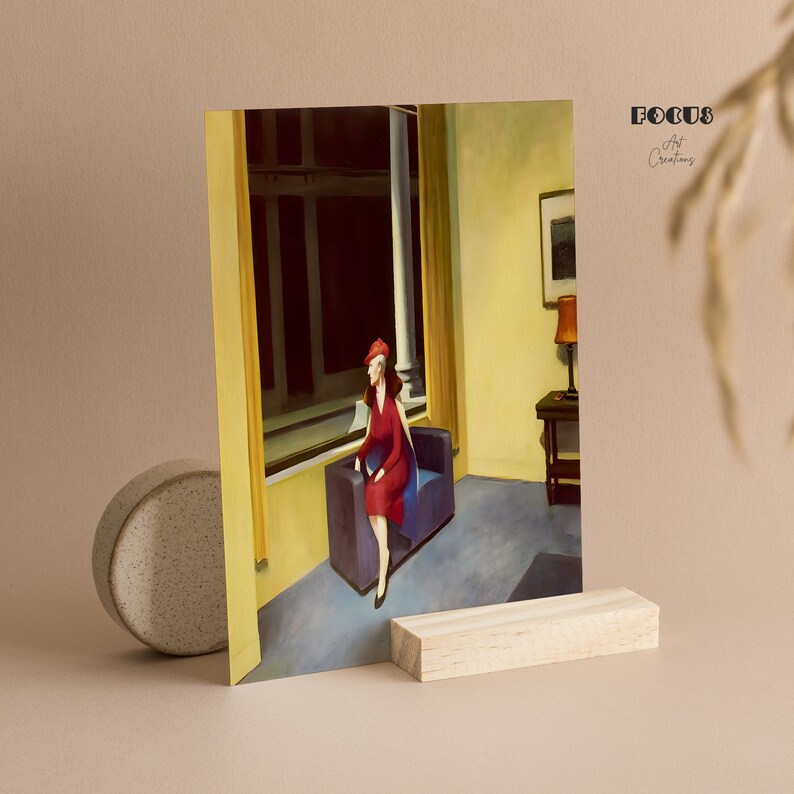 Edward Hopper, Hotel Window, 1955, Hopper Wall Print, Portrait Art