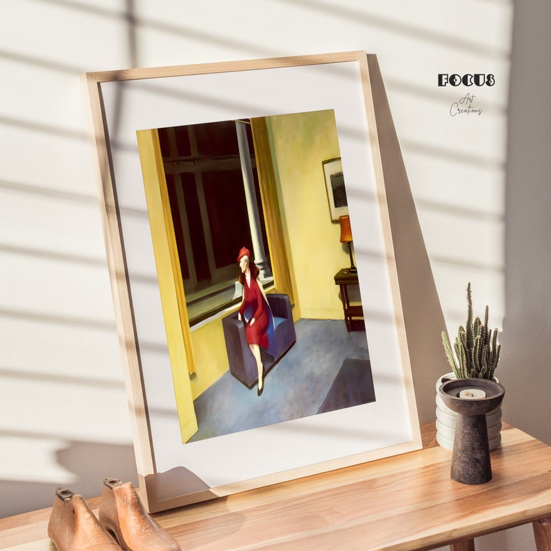 Edward Hopper, Hotel Window, 1955, Hopper Wall Print, Portrait Art