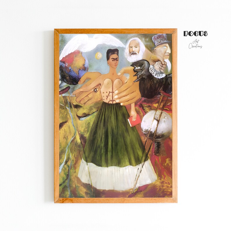 Frida Kahlo, El Marxismo Dará Salud a Los Enfermos, 1954, Frida Kahlo Print, Portrait Art