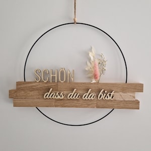 Door wreath Nice that you are here Dried flowers wreath Wooden door wreath Spring door wreath Welcome door wreath all year round Entrance area
