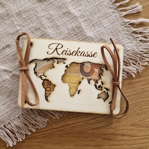 Verpackung für Geldgeschenk zur Reise Geldgeschenk Geburtstag Geschenke für Männer Geschenke aus Holz Reisekasse Geschenk