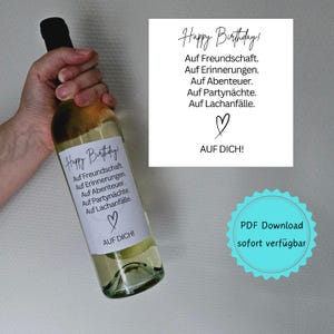 Wijnetiket wijnfles vriendje vriendin cadeau PDF download DIY creatief wijnetiket print jezelf op cadeau vriendin
