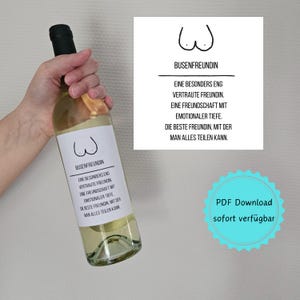 Étiquette de vin bouteille de vin petit ami petite amie cadeau PDF télécharger bricolage étiquette de vin créative imprimer vous-même coller sur cadeau petite amie