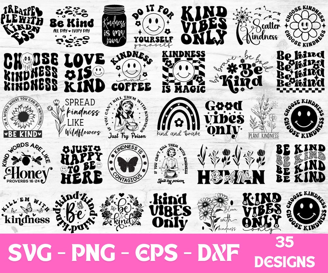 Kindness SVG Bundle | Kindness Bundle Svg Png for Cricut, Silhouette ...