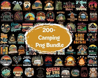200+ Camping Png Bundle, Camping Png, Retro Camping Png, Camp Life Png, Love Camp, Camping Sublimation Bundle Png, Digital Download
