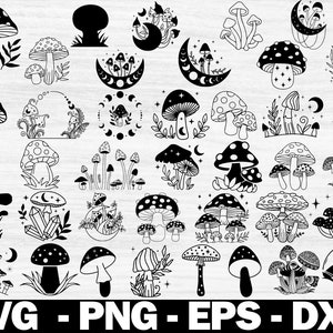 Mushroom Svg,Mushroom svg bundle,Mushroom Clipart,Mystical Moon Mushroom Svg,Magic mushroom svg,Boho Mushroom Clipart,mushroom shirt svg,Png