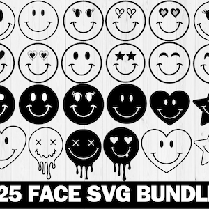 Happy Face SVG, Retro SVG, Groovy SVG, Trendy Clipart Cricut Silhouette png, Hippie Boho svg, Butterfly Svg, Retro Shirt