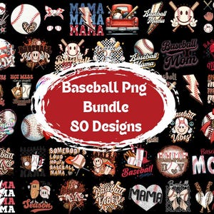 Baseball Bundle png, Retro Baseball Png Bundle, Baseball Team Png, Baseball Mama shirt, Baseball png, Baseball Sublimation Design,