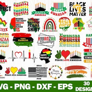 Kwanzaa SVG Bundle: African American Holiday Designs (Digital Files)