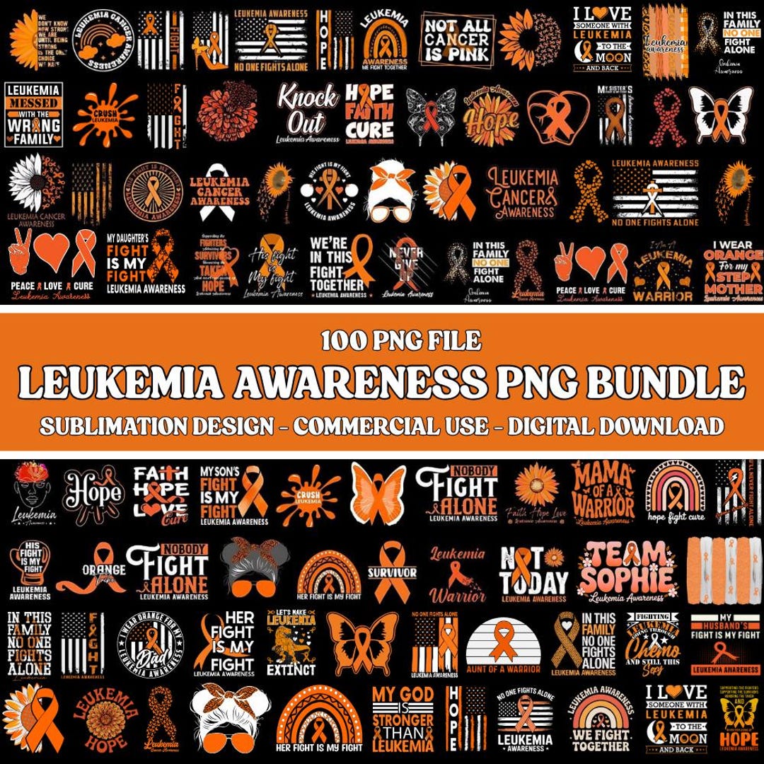 白血病啓発リボン PNG バンドル: 昇華デザイン (デジタルファイル) - Etsy 日本, image size:1080x1080