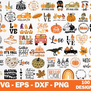 Fall SVG Bundle: Autumn Pumpkin Designs (Digital Files)