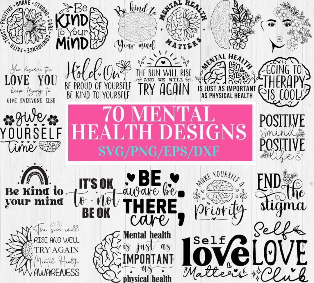 Mental Health Matters SVG Bundle, Big Bundle SVG File for Cricut ...