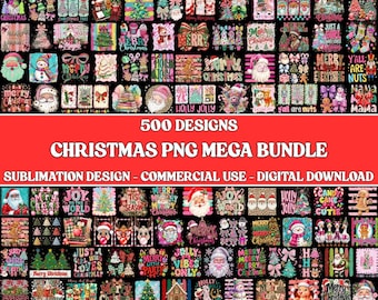 500+ Merry Christmas png bundle,Holiday Clipart Designs (Commercial Use)