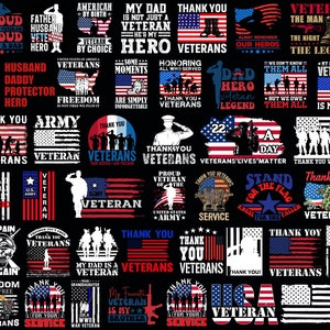 Patriotic Veteran SVG Bundle: 50+ Military Designs (Commercial Use)
