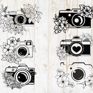 Floral Camera SVG Bundle, Photographer SVG, Photography SVG, Floral, Photo Taking svg, Photographer Shirt svg, Cut Files For Cricut,Png,Eps.
