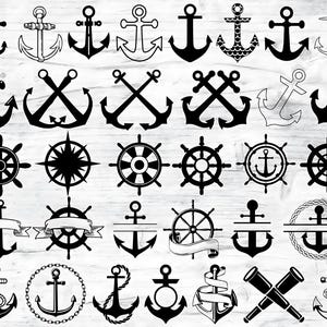 Anker SVG-Bundle, Anker PNG-Bundle, Anker Clipart, Anker SVG-Schnittdateien Cricut, Anker-Seil-Svg, Rad-Svg, Boot-Anker-Svg, Boot svg