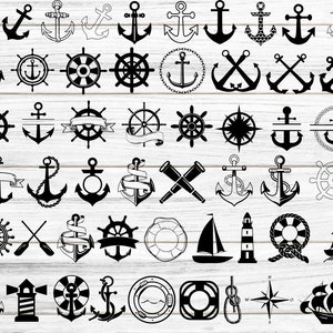 Nautical SVG Bundle: Anchor, Sailing, and Ship Designs (Digital Files)