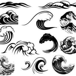 WAVE SVG, Wave Svg Cut Files For Cricut, Wave Clipart, Waves Svg Cut Files, Ocean Waves svg .