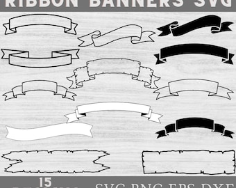 Banner svg, png, jpg, dxf, Ribbon svg, Ribbon banner svg, Label svg, Scroll svg, Frame svg, Commercial use cut files